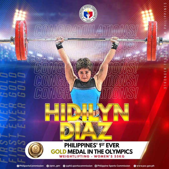 Hidilyn Diaz wins PH's first-ever Olympic gold