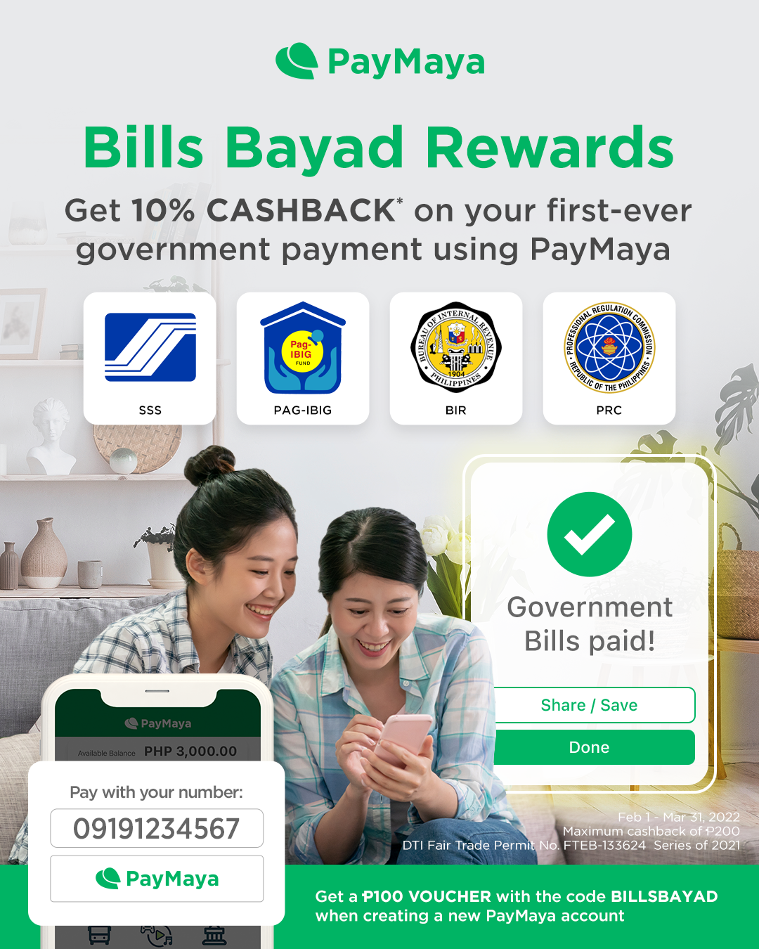 Paymaya Provides Cashback For Govt Fees