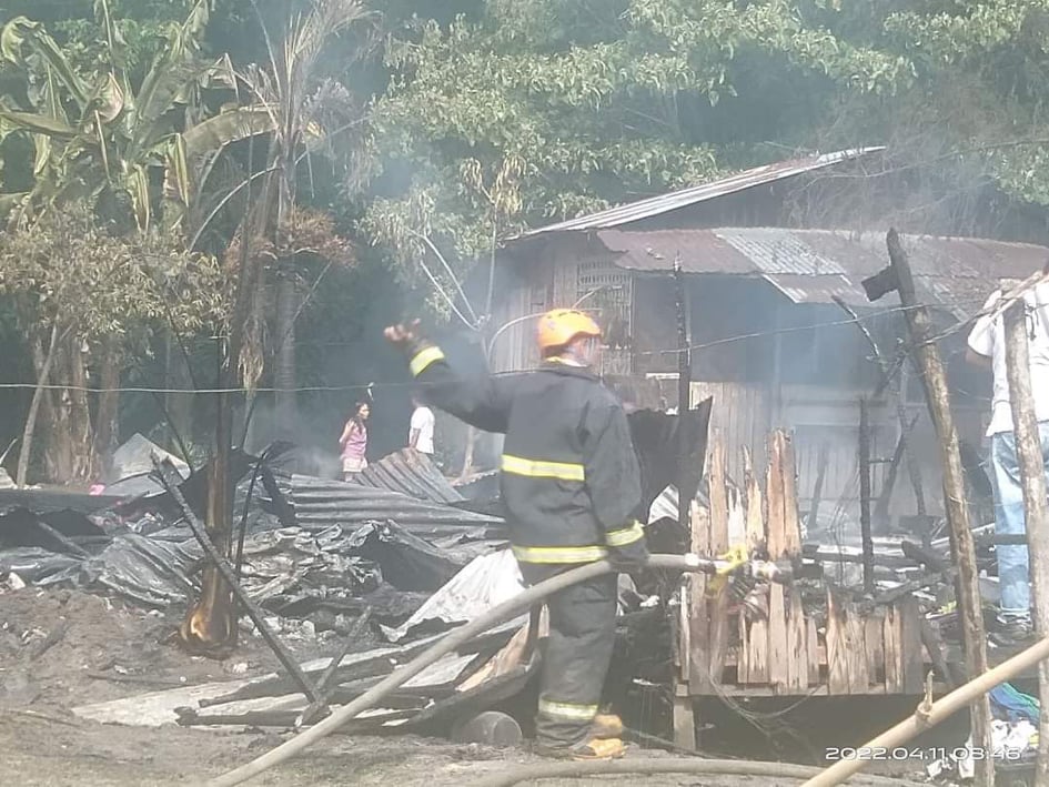 Fire displaces 14 families, causes P90-K in damage