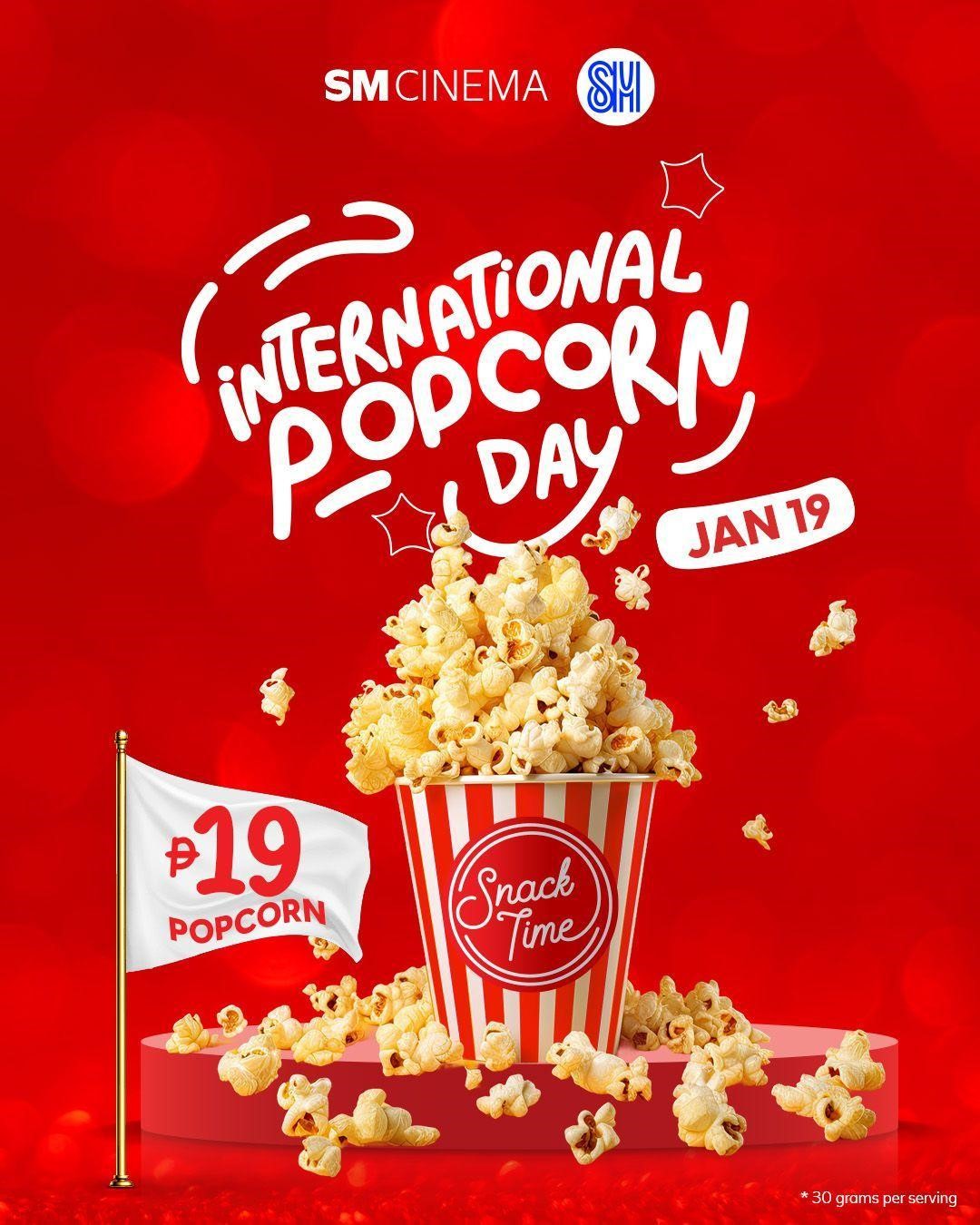 Celebrate Poppin' Fun on International Popcorn Day at SM Cinema